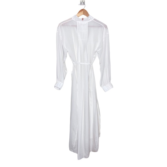 Lunya Long Washable Silk Robe White Starlight XS - Picture 2 of 5